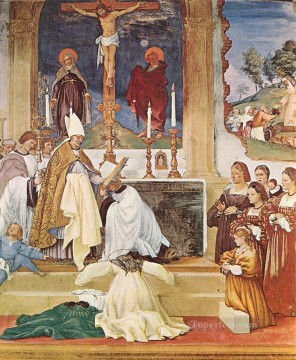 lorenzo loto Painting - Vestidura de Santa Brígida 1524 Renacimiento Lorenzo Lotto